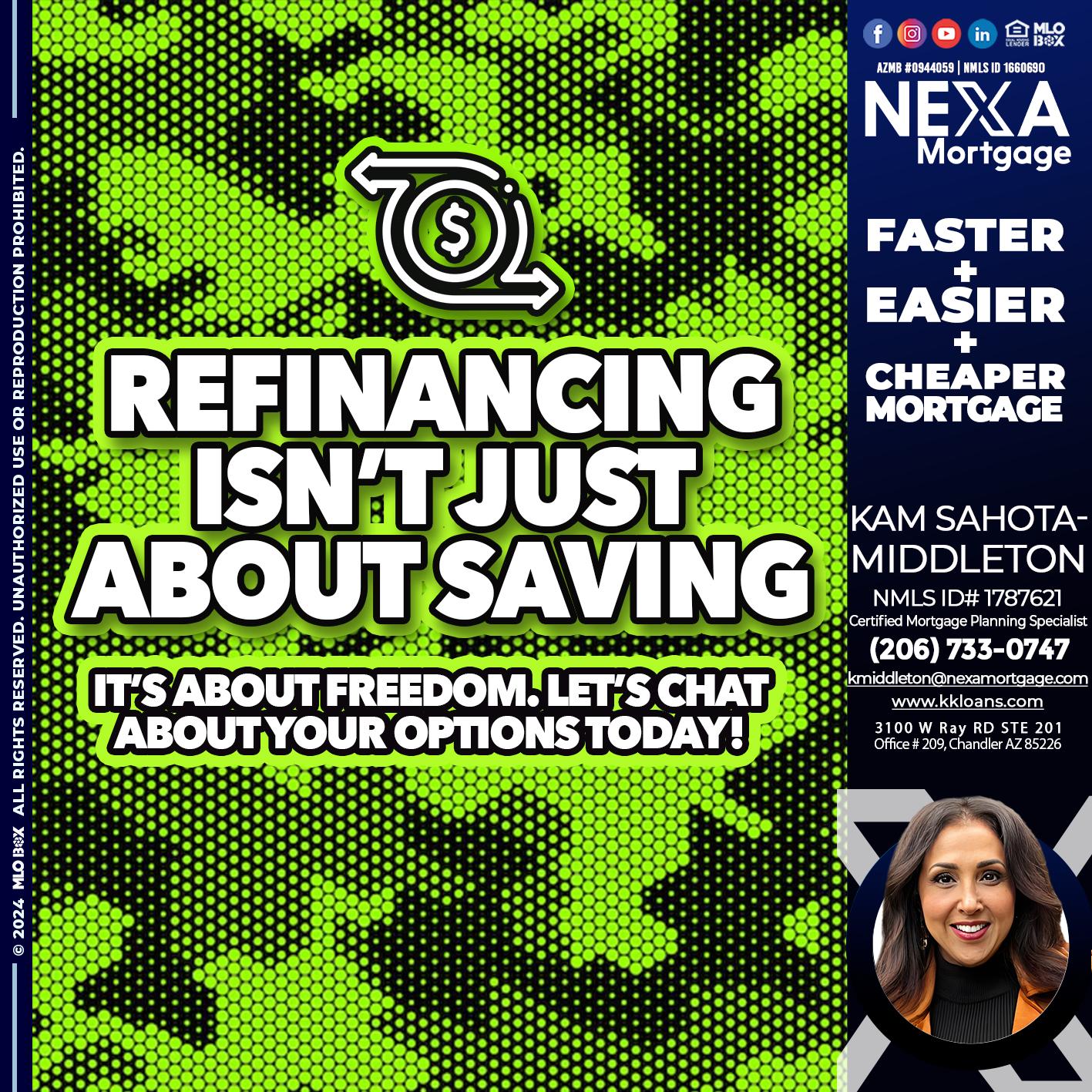 REFINANCING - Kam Sahota-Middleton, CFP, CMPS -Mortgage Loan Officer