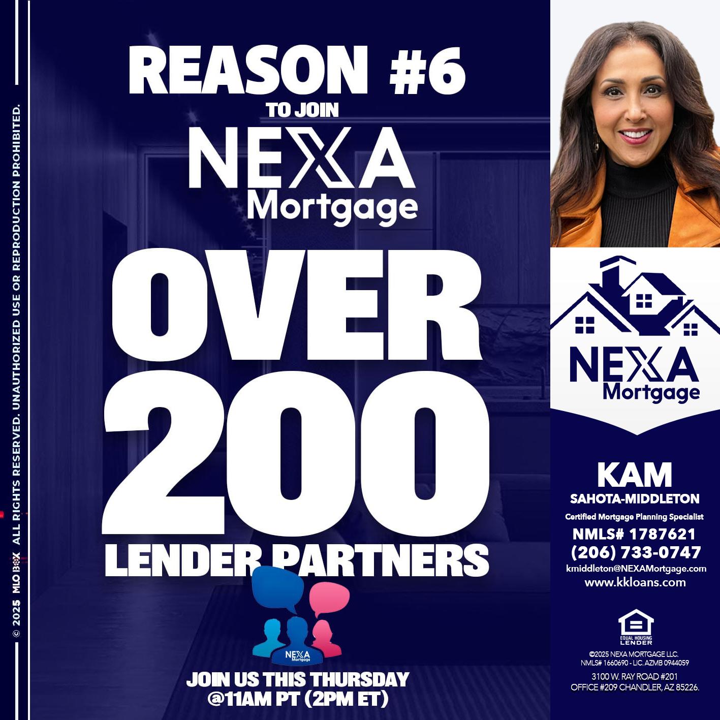 REASON 6 - Kam Sahota-Middleton, CFP, CMPS -Mortgage Loan Officer