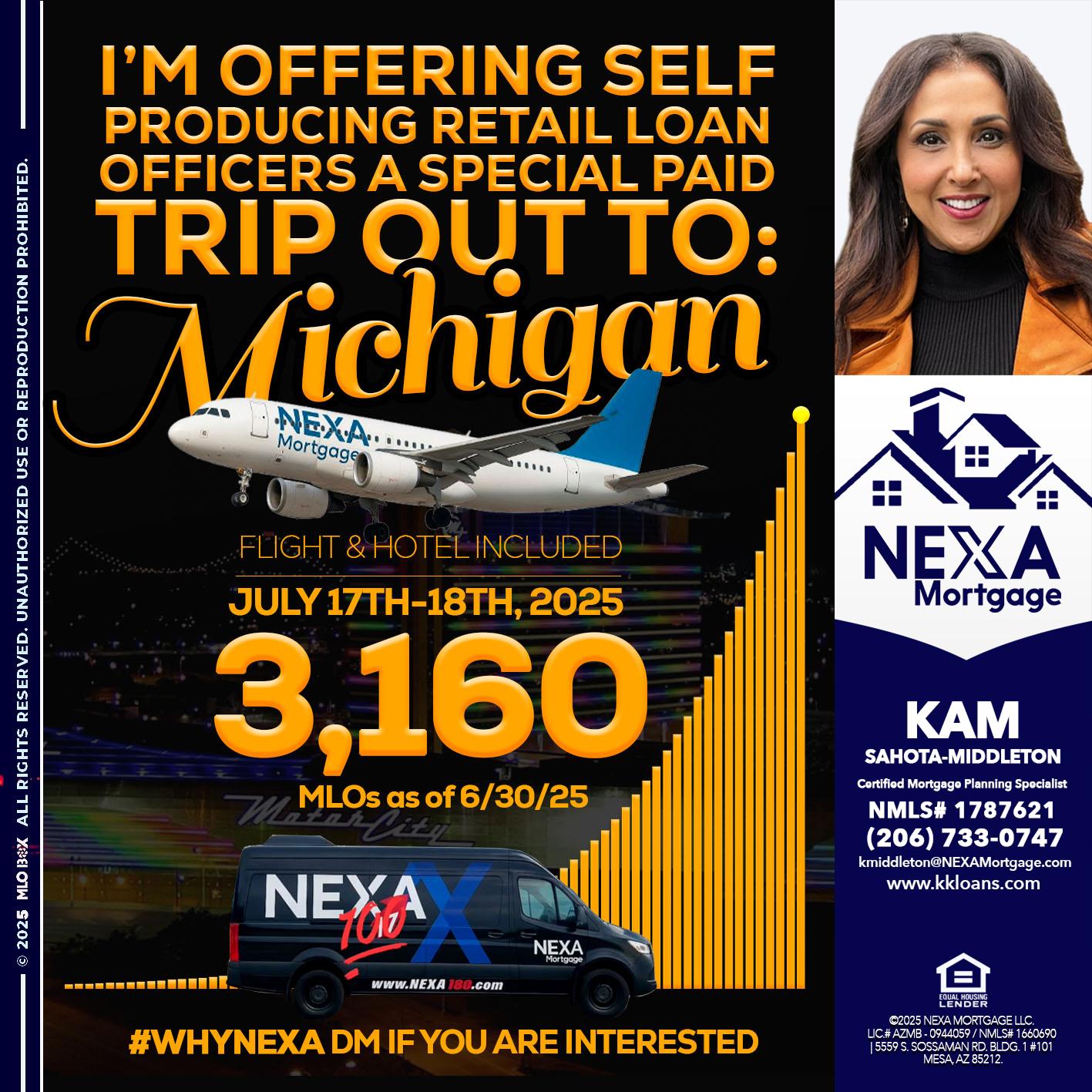 MICHIGAN TRIP - Kam Sahota-Middleton, CFP, CMPS -Mortgage Loan Officer