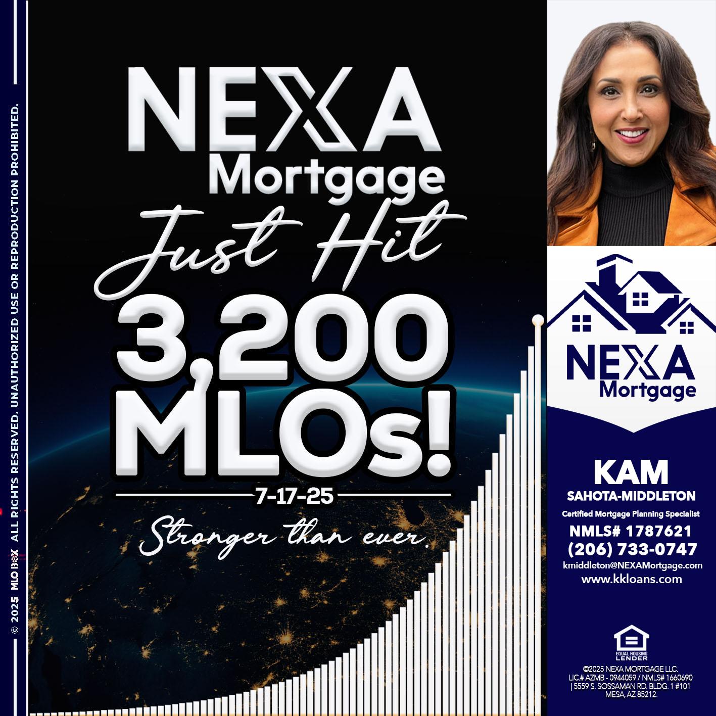 3200 MLOs - Kam Sahota-Middleton, CFP, CMPS -Mortgage Loan Officer