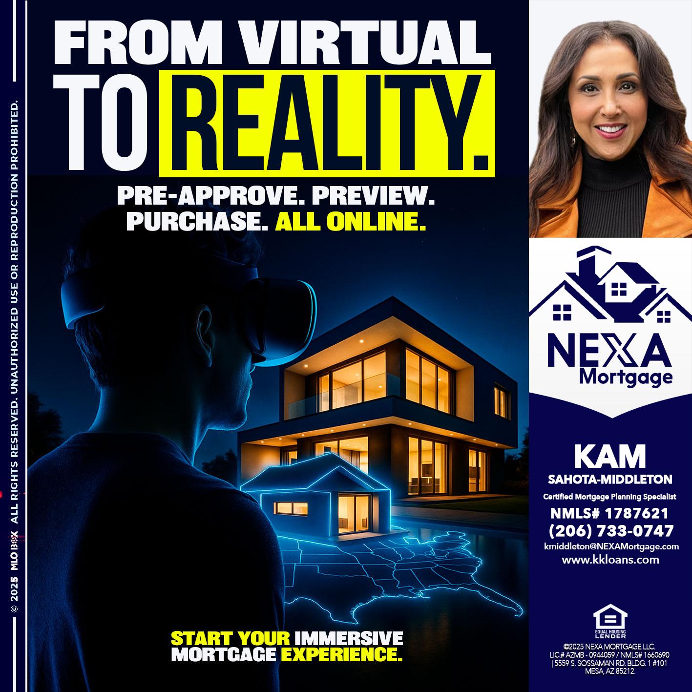 FROM VIRTUAL - Kam Sahota-Middleton, CFP, CMPS -Mortgage Loan Officer