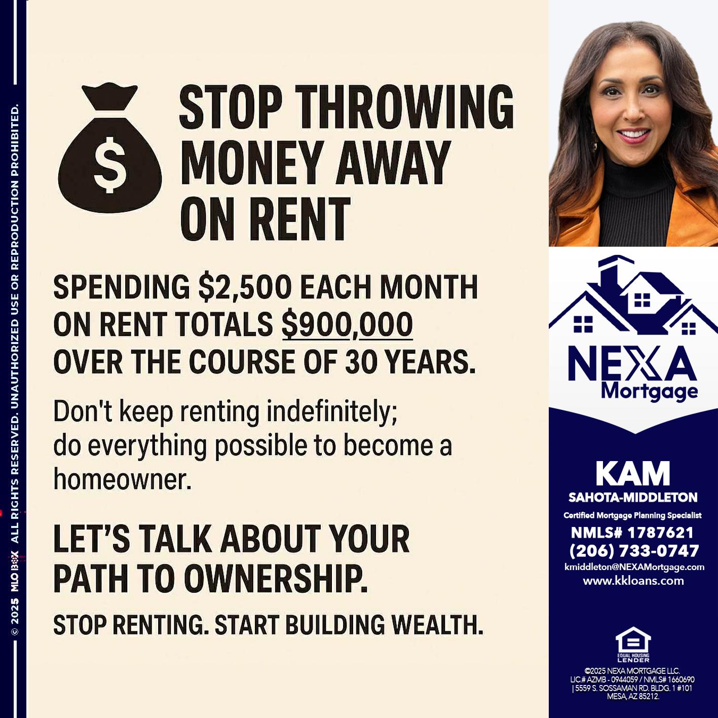 STOP THROWING - Kam Sahota-Middleton, CFP, CMPS -Mortgage Loan Officer