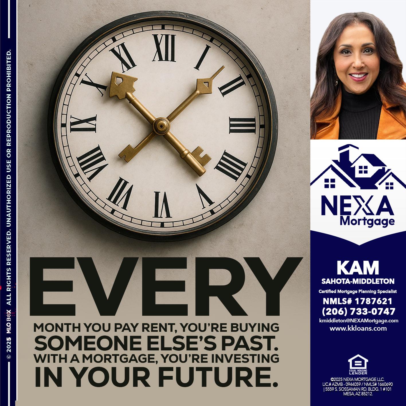 EVERY MONTH - Kam Sahota-Middleton, CFP, CMPS -Mortgage Loan Officer