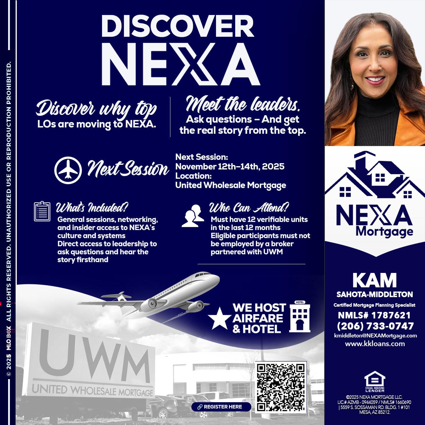 DISCOVER NEXA - Kam Sahota-Middleton, CFP, CMPS -Mortgage Loan Officer